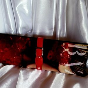 New Vibrant Red Magazine Clutch Purse